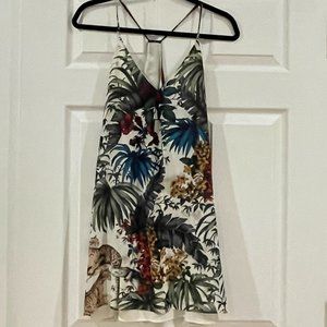 Alice + Olivia mini silk dress - Jungle print - size small
